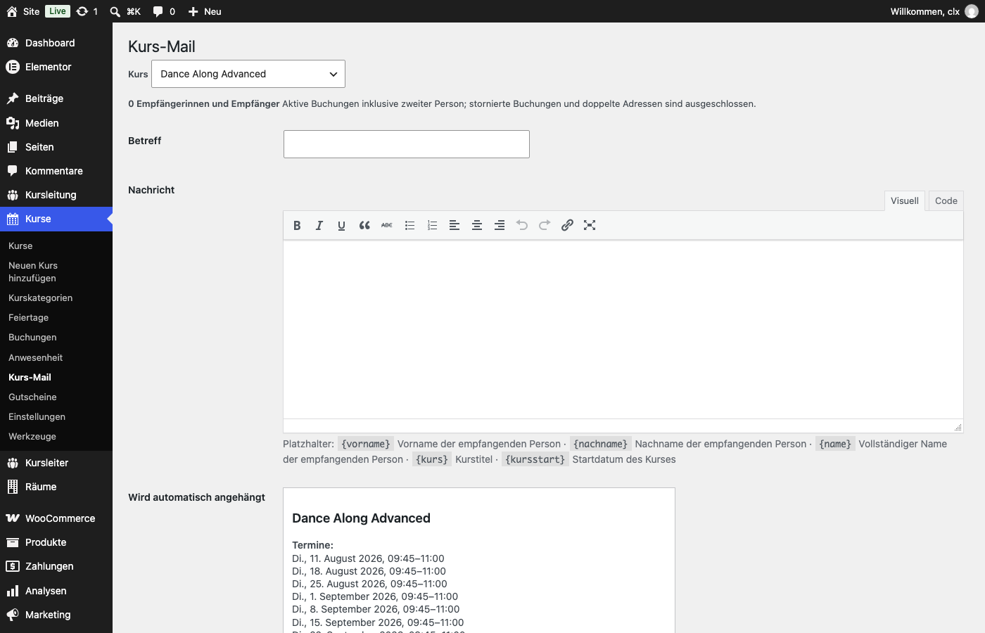 Kurs-Mail
